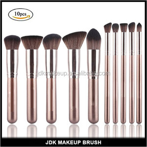 <span class=keywords><strong>Amazon</strong></span> vente chaude 9 pcs café couleur cosmétique kabuki visage yeux brosse ensemble avec sac à cordon - Product Image 5