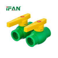 IFAN Vente en gros de vannes à boisseau sphérique en fer pour raccords de tuyauterie PPR, accessoires de conduite d'eau, personnalisables et économiques