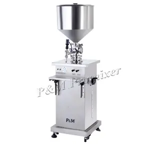 Semi Automatic Small Piston Beverage Honey Shampoo Nail Cosmetic Plastic Paint Bottle Liquid Paste Packing And Filling Machine