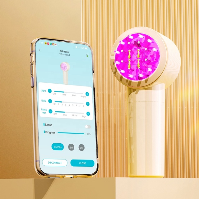 Kimairay APP Intelligent Control Hair Comb Hair Follicle Stimulation Scalp Massager Essential Oil Bottles Hair Oil Applicator