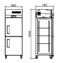 Refrigerador Vertical de Doble Puerta Estilo Asia <span class=keywords><strong>Pacific</strong></span> 760 para Supermercados y Tiendas de Conveniencia - Product Image 6