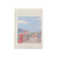 Carnet personnalisé avec couverture en tissu A5 - Journal relié avec scène dessinée à la main, agenda avec impression UV