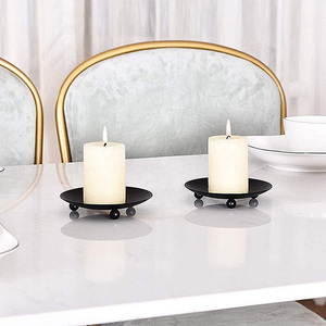 เชิงเทียนแบบแท่งเหล็กสำหรับตกแต่งที่จุดเทียนเหล็กทรงกลมสำหรับห้องน้ำดินเนอร์สปางานแต่งงานงานเลี้ยงวันเกิด - Product Image 2