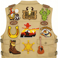 Patchs brodés Western Cowboy à thermocoller ou à coudre, motifs Cactus et Fer à cheval pour vestes, chapeaux et projets DIY
