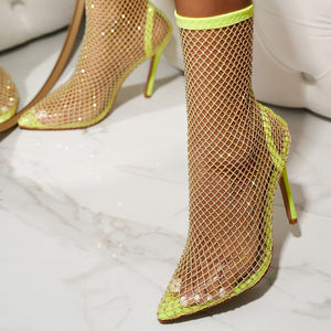 Diamantes de imitación de la malla de la hoja de Botines Para Dama de gran tamaño 42 red señoras zapatos botas mujeres zapatos con tacones - Product Image 6