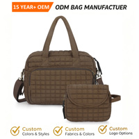 Ensemble de sacs à langer matelassés en nylon avec pochette d'accessoires, grand sac fourre-tout pour couches, sac de maternité pour maman, rangement pour fournitures de bébé en extérieur