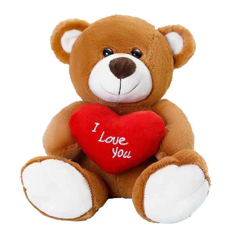 Großhandel Valentinstag ausgestopfte Teddybär Ich liebe dich Plüsch teddy Plüsch tier benutzer definierte Stofftiere als Geschenk