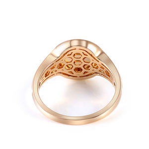 Bague en diamant Hip Hop populaire au prix le plus bas, bague de fiançailles en diamant de laboratoire taille ronde, bague en or jaune 18 carats de Dubaï pour hommes punk - Product Image 4