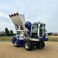 Bétonnière compacte autochargeante de 2,0 m³ à moteur diesel, tambour automatique à haute efficacité pour petits projets