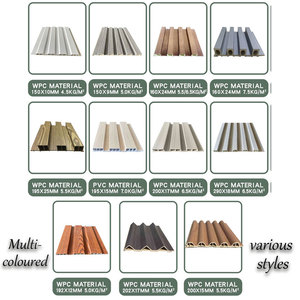 LT gran oferta listón de grano de madera 3D vinilo WPC Panel de pared estriado sin costuras ranurado Co-extruido tablero de pared de espuma de PVC para decoración interior - Product Image 3