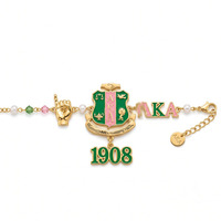 Bracelet en acier inoxydable doré rose poli, cadeau d'amitié pour les sœurs, de haute qualité, prix d'usine, bracelet personnalisé avec lettres grecques