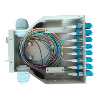Kotak Distribusi Serat Optik 8-Port LC/SC UPC SM/MM Metal Din Rail Box Enclosure 8/16 Core Fiber Panel Din Rail untuk Pusat Data