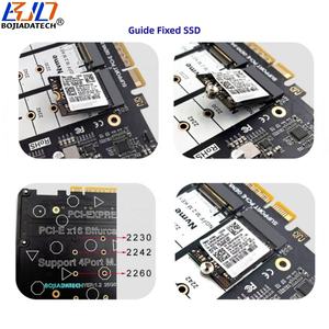 محول جديد لعام 2026 من PCI-E 5.0 16X إلى 4 منافذ NGFF <span class=keywords><strong>M</strong></span>.2 <span class=keywords><strong>M</strong></span>-Key 2280 NVME SSD بسرعة 512 جيجابت في الثانية يدعم تقسيم PCIe X4x4x4x4 - Product Image 6