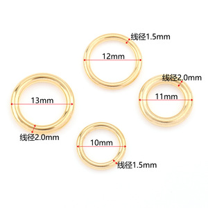 Anillo de acero inoxidable sin costuras de 1.5-2.0 mm, bucle cerrado para pulseras y collares DIY, anillo de conexión chapado en oro, accesorios de joyería. - Product Image 3