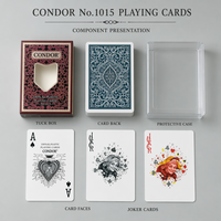 CONDOR 1015 – Cartes à Jouer en Papier Personnalisées, Écologiques, Durables et Portables, avec Étui de Protection Bleu-Vert pour la Famille