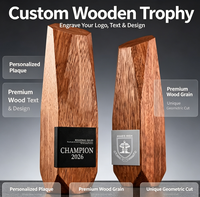 Trophées et Plaques Personnalisables en MDF Poli Écologique avec Impression UV – Designs Sur Mesure pour Salons Professionnels