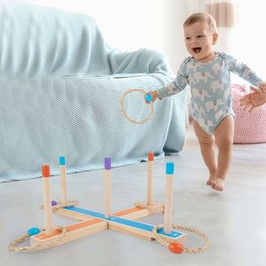 Family Party Backyard Tossing Toys Outdoor Yard Wooden <b>Ring</b> Toss Games for <b>Kids</b> - Product Image 6