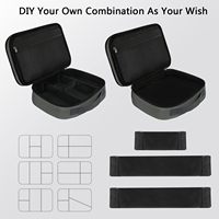 Bolsa Organizadora de Cables Premium, Bolsa de Transporte Electrónica Multifuncional Universal con Separador de Velcro Ajustable y Asa