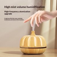 Nouvel humidificateur en plastique en forme de citrouille, silencieux pour la maison, grande capacité de brume, machine d'aromathérapie USB, purification de l'air, lumière colorée
