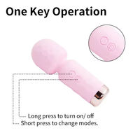 Vibrador AV de 10 Frecuencias, Masajeador Tipo Varita Rosa, Carga USB, Masajeador de Punto G, Productos Sexuales Femeninos