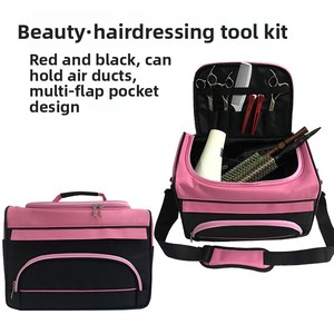 Wholesale <b>Multifunctional</b> Beauty Hairdressing Tool Bag Polyester Canvas Bag <b>Suitcase</b> Zipper for Tattoo Embroidery Barber Bag - Product Image 4