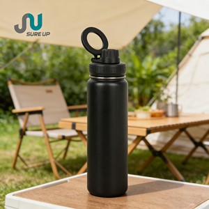 Gobelet isotherme en acier inoxydable de 700 ml avec support de téléphone intégré et infuseur à thé 316, poignée réglable, <span class=keywords><strong>tasse</strong></span> de voyage sans BPA - Product Image 1