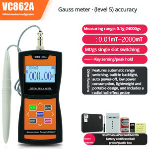 Mètre gaussien VICTOR VC862B - Détecteur numérique de champ magnétique, de magnétisme et de force magnétique - Product Image 4