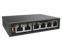 6 Port Keamanan Cctv Ip Ethernet Switch Jaringan PoE Tidak Dikelola 10/100Mbps