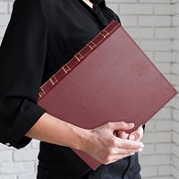 Marron 8.5x11 pouces lettre A4 taille Pu fantaisie vieux fichier dossier organisateur de documents relié Vintage cuir 3 d O Ring Binder