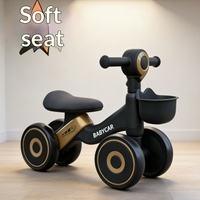 Vélo d'équilibre à quatre roues de haute qualité pour enfants, anti-retournement, roues silencieuses, jouet à roulettes pour bébé avec musique et lumière