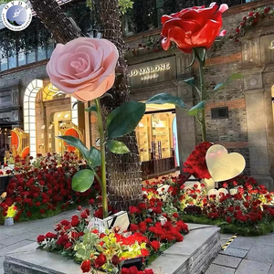 Jardins extérieurs, cours d'hôtels, parcs et aménagements paysagers résidentiels, sculpture florale en fibre de verre sur mesure, sculpture en fibre de verre - Product Image 2
