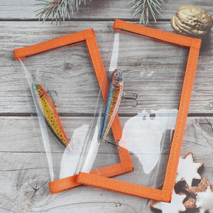 Housses de leurres de pêche en PVC transparent durable, protègent les hameçons, système auto-agrippant facile à ouvrir et à fermer pour le rangement des appâts de pêche - Product Image 6