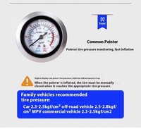 Pompe à air de voiture multifonctionnelle 12V en ABS à double cylindre avec affichage numérique intelligent et lumière d'urgence portable pour pneus