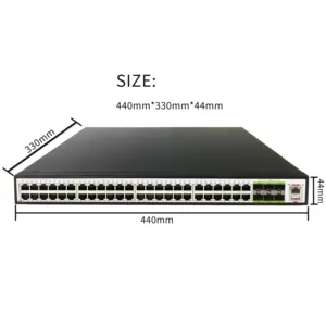 48 Port Gigabit Network Switch With 10/100/1000Base-T Electrical Ports POE SNMP QoS LACP Functions