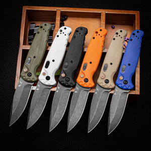 Vente en gros de couteaux de poche Tredknix BM4300 OEM pour la survie en plein air, lame D2, manche G10, camping, chasse, pliable - Product Image 1