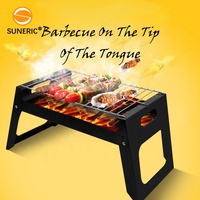 Barbecue Portable de Camping en acier inoxydable, Mini Barbecue pliant au charbon de bois pour l'extérieur, Offre Spéciale