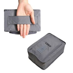 Sac de rangement pour chaussures de sport en tissu maillé pliable double avec logo personnalisé, portable, anti-poussière, capacité de 6 à 10 L pour les voyages - Product Image 3