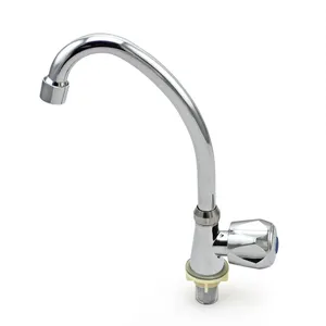 Zinc alloy fancy kitchen sink basin vertical single cold faucet water taps