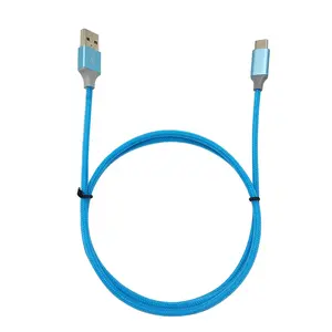 Hohe qualität USB 2,0 Typ C lade Nylon Geflochtene USB C Daten Kabel für Mobile Smartphone USB 2,0 typ A zu typ C kabel