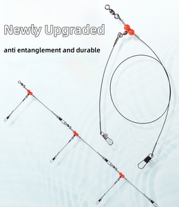 Ensemble de matériel de pêche avec fils anti-enroulement en acier inoxydable avec émerillons et attaches à clip pour appâts - Product Image 3