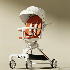 JXB Bestseller Geländegängiger Leichtgewicht-Kinderwagen Ausgestattet mit Sonnenschutzvorhängen - Product Image 6