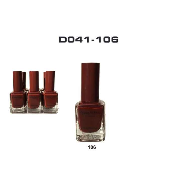 Burgundy Nail Polish 6 pcs - Beauty Cosmetics