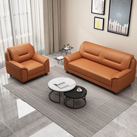 Canapés modulaires en cuir modernes à trois places pour salon, bureau à domicile, hôtel, école, couleurs personnalisables, usage commercial