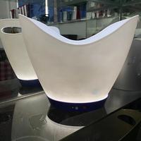 Seau à vin en plastique de 8l avec logo personnalisé, Rechargeable, seau à glace LED pour les événements de bar et de fête