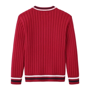 Cardigan di fabbrica all'ingrosso in maglia <span class=keywords><strong>primavera</strong></span> autunno uniforme degli studenti delle scuole medie dei ragazzi maglione di laurea delle ragazze dei bambini - Product Image 5