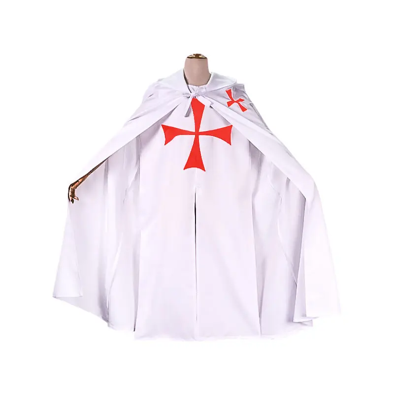 Europese Middeleeuwse Cosplay Templar Kostuum Halloween Cosplay Prestaties Kostuum