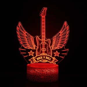 Lampada Notturna in Acrilico con Controllo Touch, Design RGB con <span class=keywords><strong>Note</strong></span> Musicali e Strumenti, Luce Acrilica Personalizzata, Decorazione Elegante per Soggiorno - Product Image 1