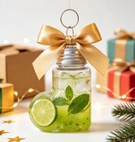 Joyeux Noël, emballage de boissons recyclable pour animaux de compagnie, bouteille en plastique pour boissons, cadeau adorable, 50 ml, 100 ml, 175 ml, 250 ml