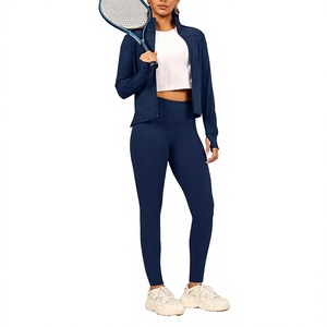 Ensemble de sport 3 pièces pour femme, maintien élevé, respirant, pour yoga et entraînement, comprenant un soutien-gorge, un short et un pantalon de jogging, couleur unie, logo frontal, écologique - Product Image 1
