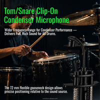 Kit de microphones pour batterie VOXFULL Professional 7 pièces, micros dynamiques et à condensateur pour enregistrement en studio et sonorisation en direct, avec étui de transport